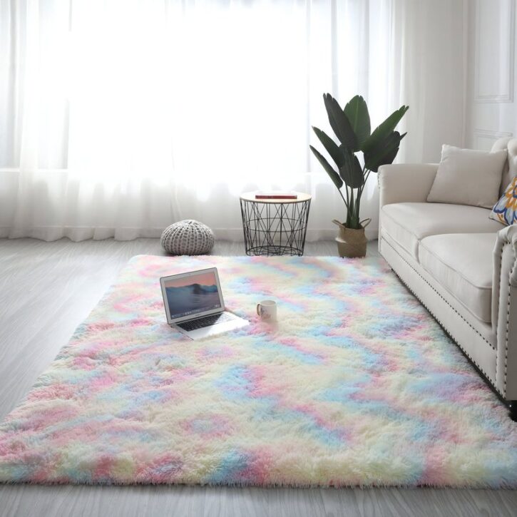 Grand tapis dégradé coloré pour enfant