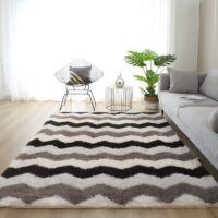 Tapis 200x300 shaggy ondulation géométrique bohème VASA