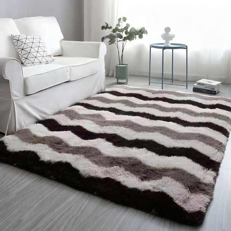 Tapis 200x300 shaggy ondulation géométrique bohème VASA
