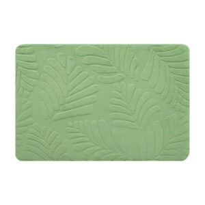Tapis antidérapant salle de bain absorbant motif feuille