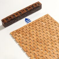 Tapis bambou antidérapant pour salle de bain