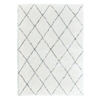 Tapis blanc cassé berbère et ethnique KASZ