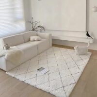 Tapis blanc cassé berbère et ethnique KASZ