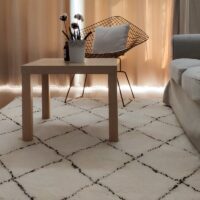 Tapis blanc cassé berbère et ethnique KASZ