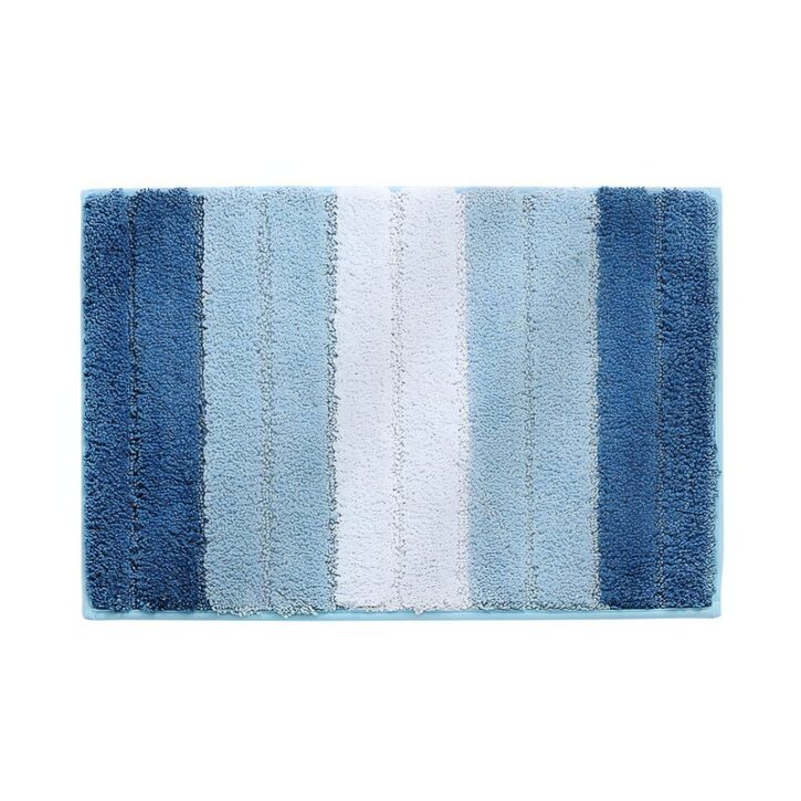 Tapis bleu de bain absorbant pour salle de bain MARE