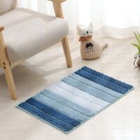 Tapis bleu de bain absorbant pour salle de bain MARE