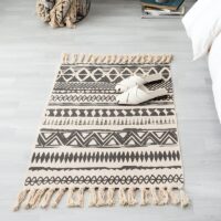 Tapis chambre descente de lit en coton et lin MALO