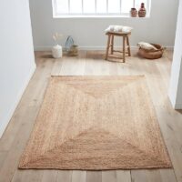 Tapis coco jute tressé naturel et bohème STARDI