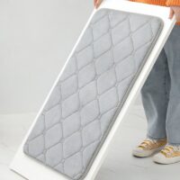 Tapis de bain antidérapant uni à carreaux