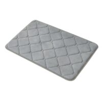 Tapis de bain antidérapant uni à carreaux