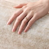 Tapis de couloir doux dégradé de beige et marron KALOS