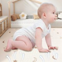 Tapis de sol bébé épais pour éveil et motricité réversible