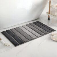 Tapis gris de bain absorbant pour salle de bain MARE
