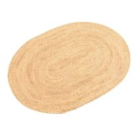 Tapis jonc de mer ovale naturel et bohème ETNA