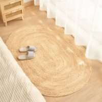 Tapis jonc de mer ovale naturel et bohème ETNA