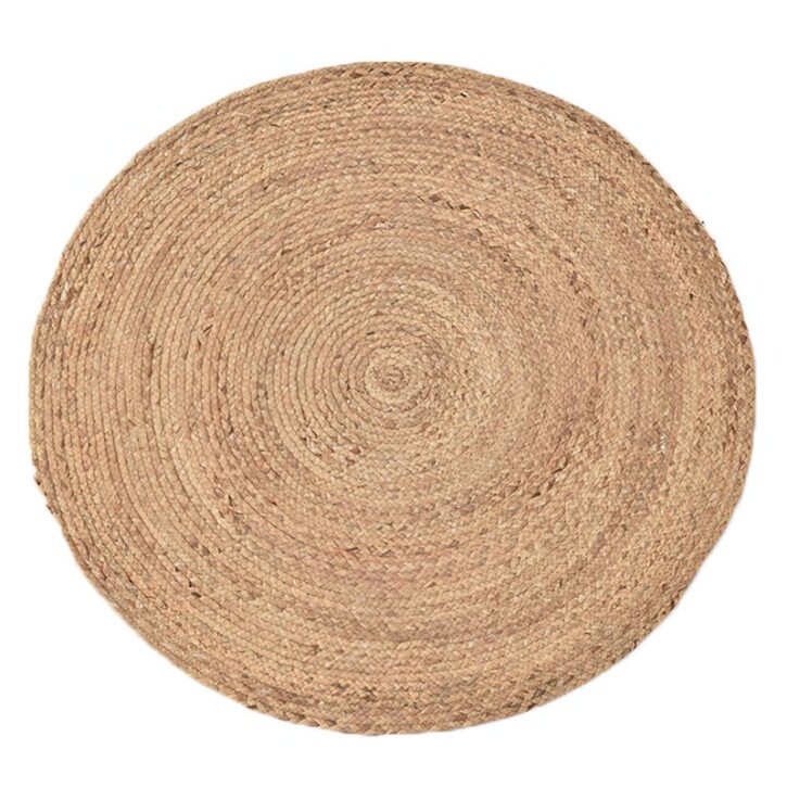 Tapis jute circulaire naturel et bohème ETNA