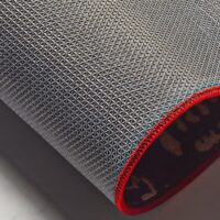 Tapis marocain imprimé ethnique rouge KLAS