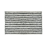 Tapis noir et blanc à rayure doux et moelleux ZEBREA
