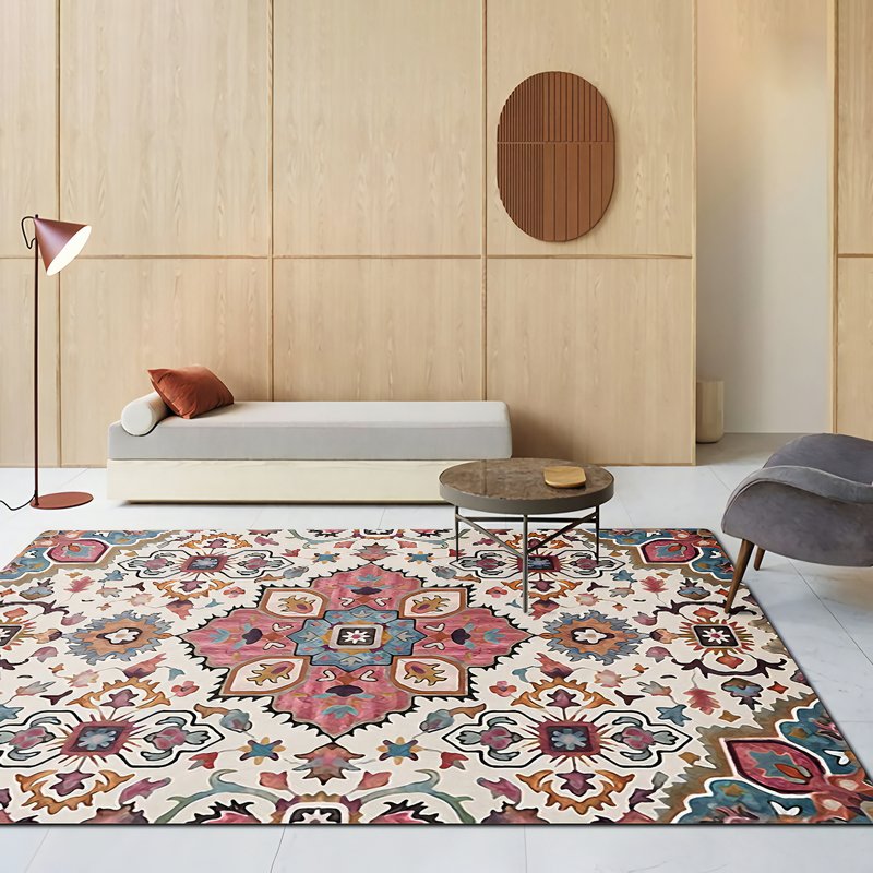 Tapis oriental coloré et fleuri décoration ROSA