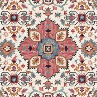 Tapis oriental coloré et fleuri décoration ROSA