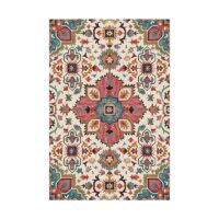Tapis oriental coloré et fleuri décoration ROSA