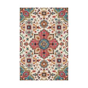 Tapis oriental coloré et fleuri décoration ROSA