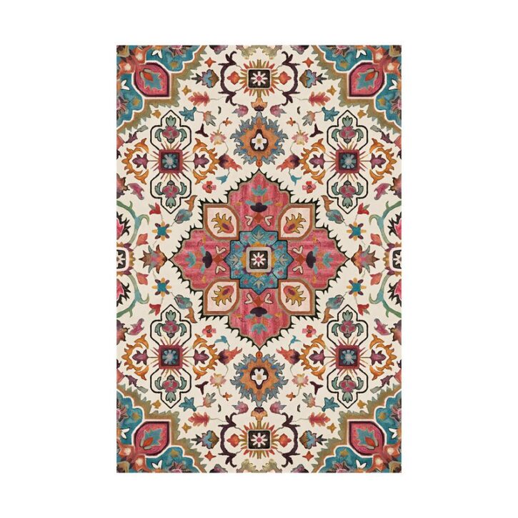Tapis oriental coloré et fleuri décoration ROSA