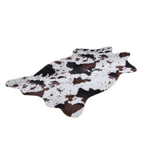 Tapis peau de vache synthétique doux et confortable