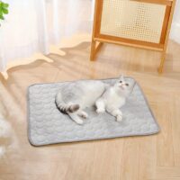 Tapis rafraîchissant chat coloré et lavable