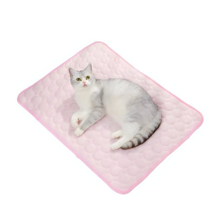 Tapis rafraîchissant chat coloré et lavable
