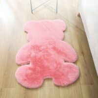 Tapis rose ourson mignon pour chambre enfant