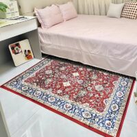 Tapis rouge oriental motifs ethniques LIOAS