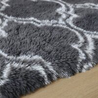 Tapis shaggy poils longs motifs royaux REINA