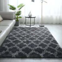 Tapis shaggy poils longs motifs royaux REINA