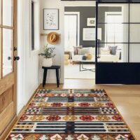 Tapis vintage et rétro imprimé coloré FADA