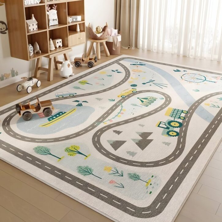 Tapis voiture enfant circuit à la campagne TOYS