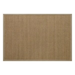 Grand tapis en jute et sisal fait main avec bordures épaisses