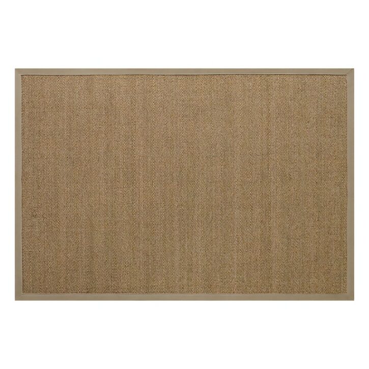 Grand tapis en jute et sisal fait main avec bordures épaisses