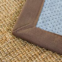 Grand tapis en jute et sisal fait main avec bordures épaisses