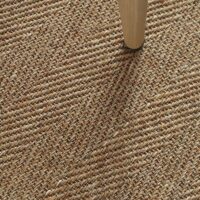 Grand tapis en jute et sisal fait main avec bordures épaisses