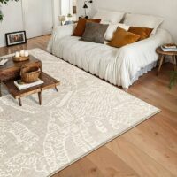 Tapis 160x230 motifs abstraits en fibre synthétique décoration salon et chambre LANMUI