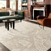 Tapis 160x230 motifs abstraits en fibre synthétique décoration salon et chambre LANMUI
