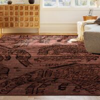 Tapis 160x230 motifs abstraits en fibre synthétique décoration salon et chambre LANMUI