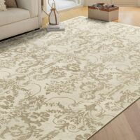 Tapis 200x300 persan beige avec motifs ethniques LANMUI