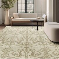 Tapis 200x300 persan beige avec motifs ethniques LANMUI