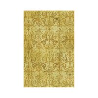 Tapis 200x300 persan jaune avec motifs ethniques LANMUI