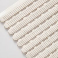 Tapis antidérapant beige à ventouse en PVC pour salle de bain