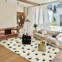 Tapis beige crème motif léopard tendance et moderne XAV PIRON