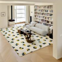 Tapis beige crème motif léopard tendance et moderne XAV PIRON