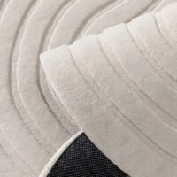 Tapis beige design contemporain pour salon forme originale PUXU